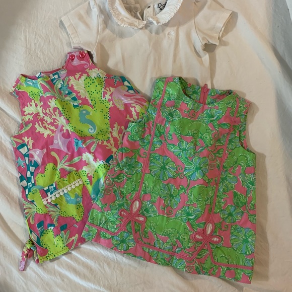 Lilly Pulitzer Other - Ready for Spring! 3 item Bundle: Lilly Pulitzer Dresses & Onesie - 18m